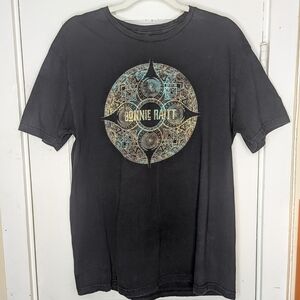 Bonnie Raitt American Blues Rock Singer Guitarist Mandala Logo Fan Tee Size L